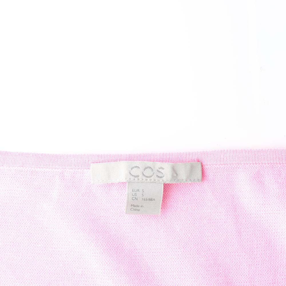 코스 핑크 보트넥 긴팔 니트 스웨터 이미지 5