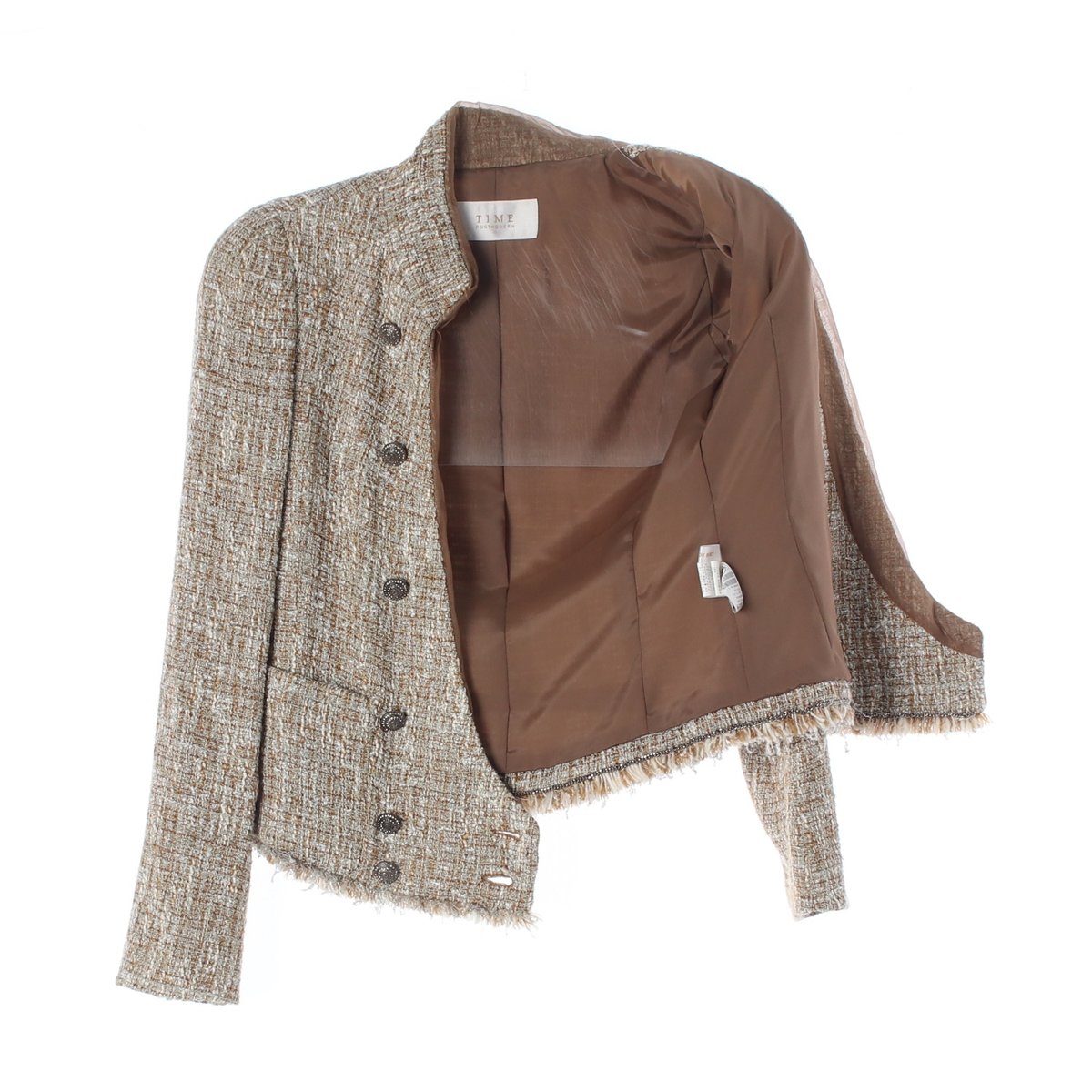 타임 베이지 트위드 숏 재킷 이미지 4