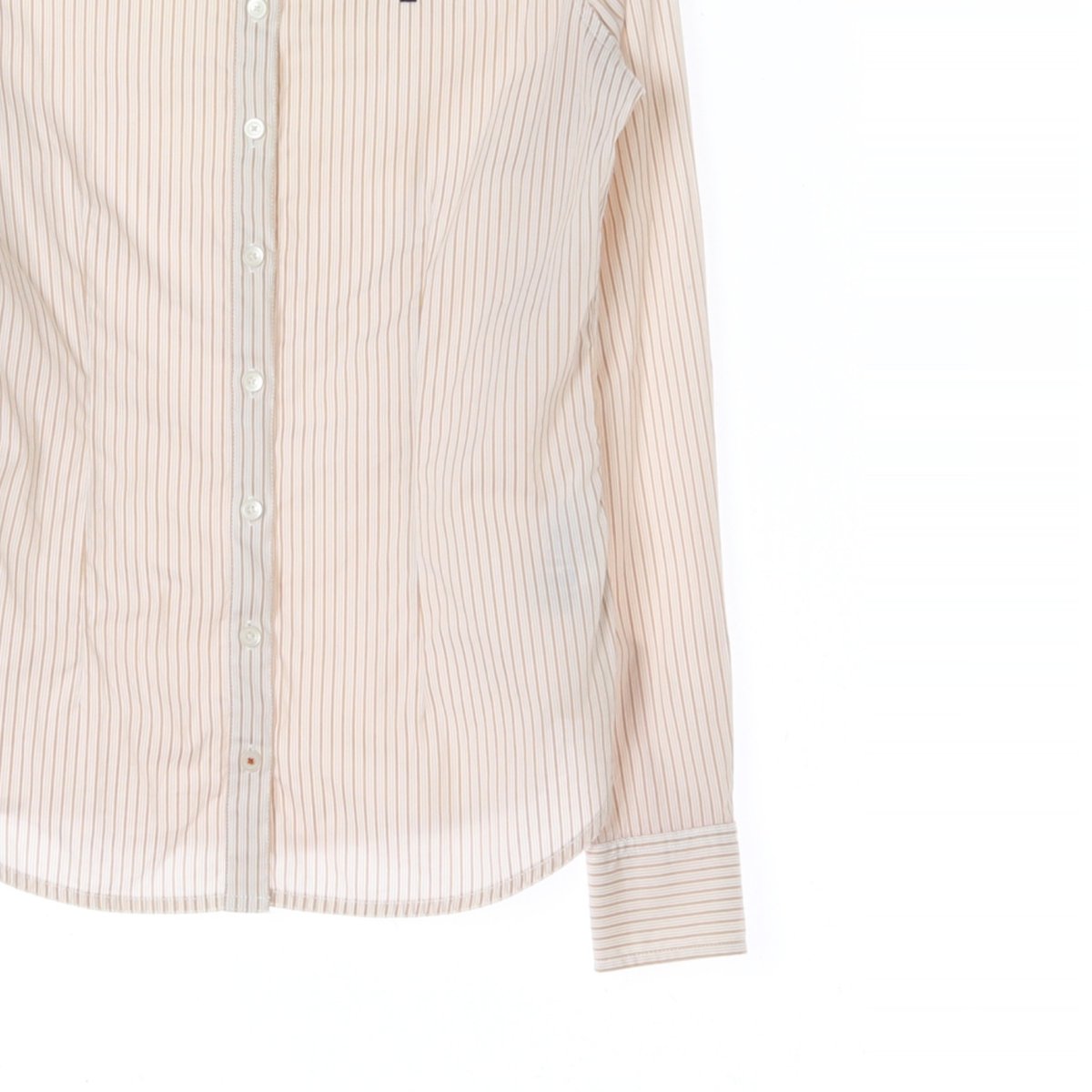 타미힐피거 베이지 스트라이프 슬림핏 셔츠 이미지 3