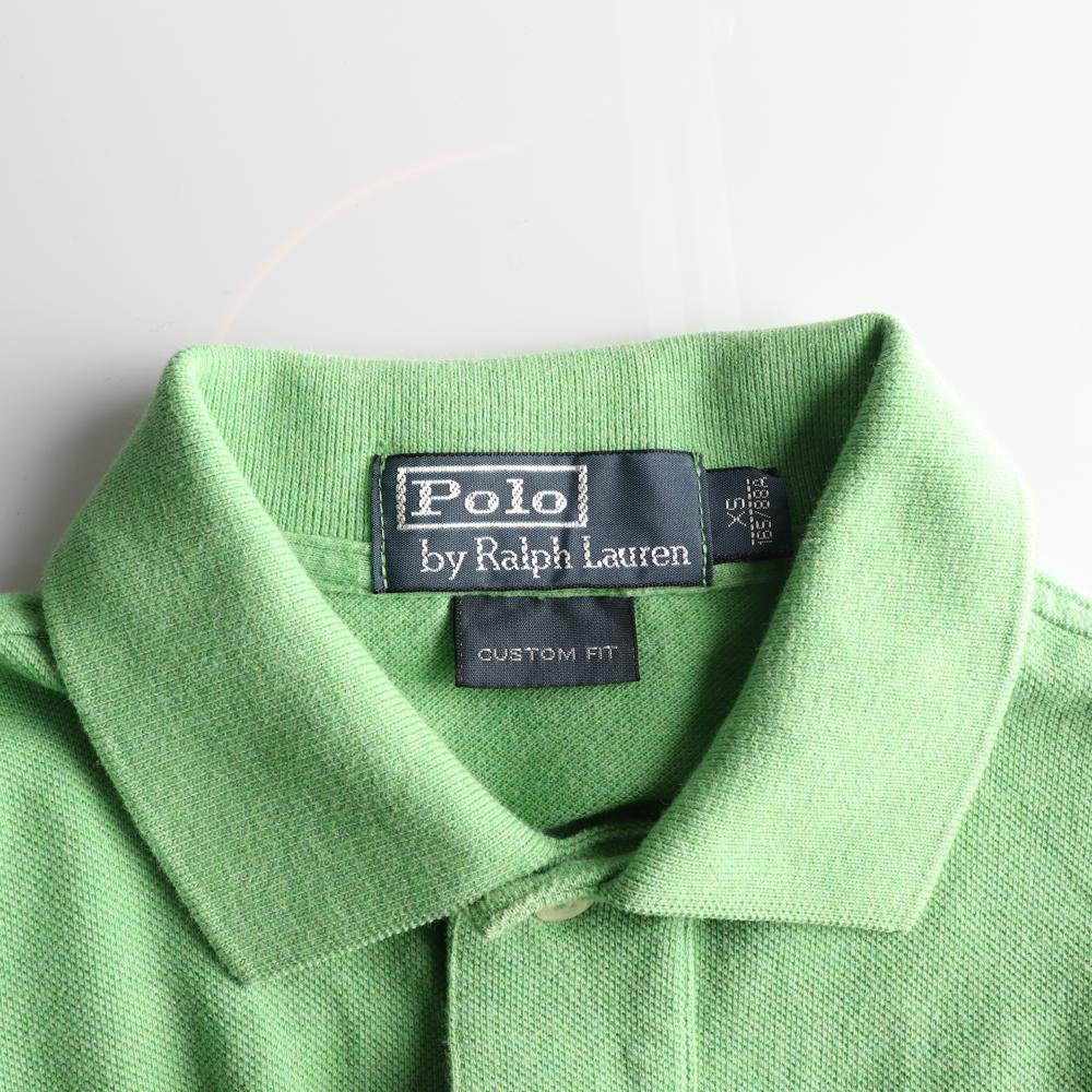폴로 랄프 로렌 그린 커스텀핏 반팔 카라 티셔츠 이미지 5