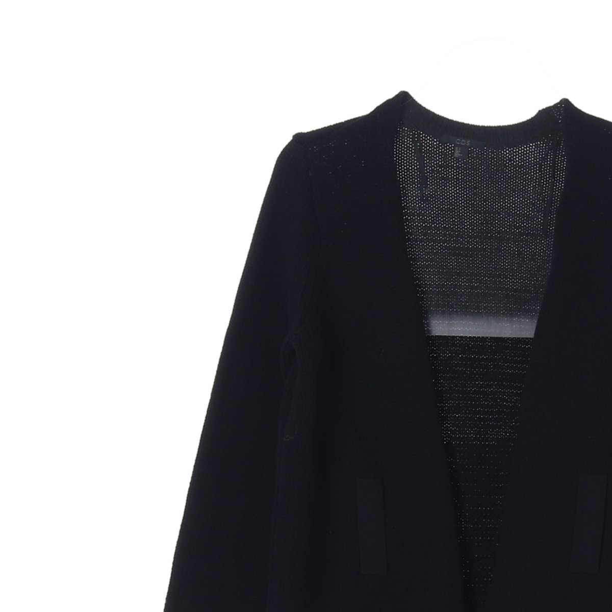 코스 블랙 오버핏 노버튼 가디건 이미지 2