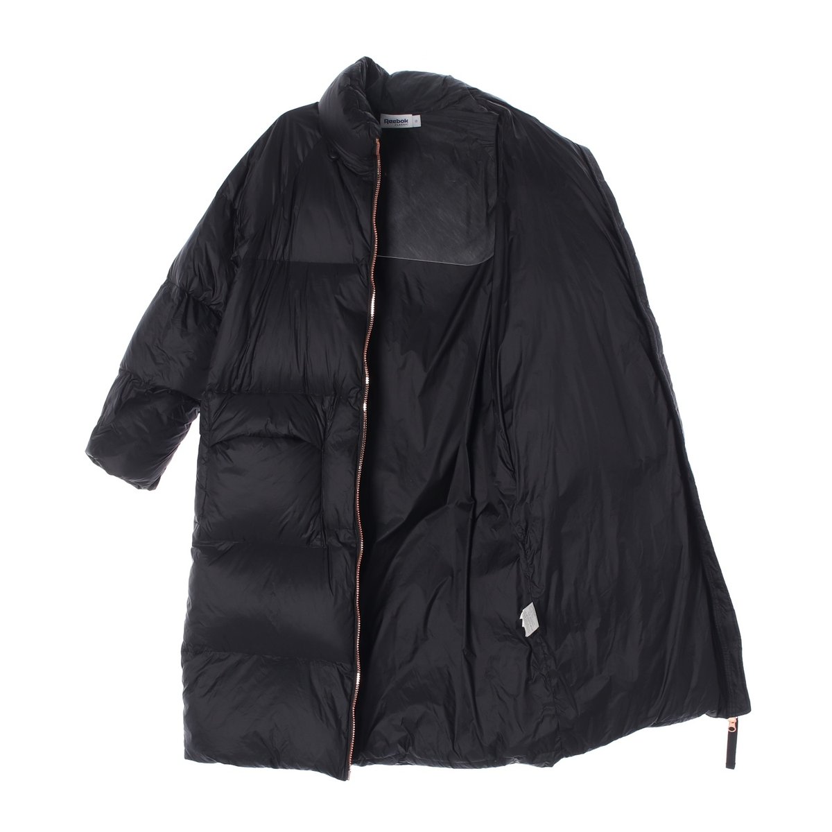 리복 구스다운 블랙 롱패딩 파카 이미지 4