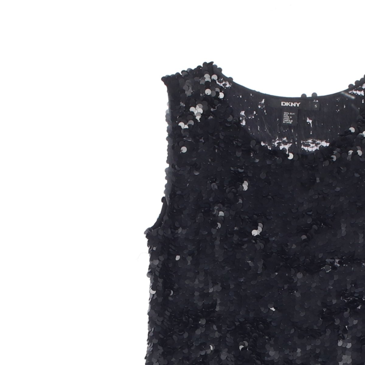 DKNY디케이엔와이 블랙 스팽글 민소매 블라우스 이미지 2