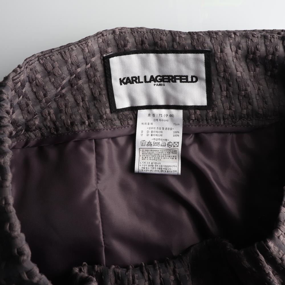 칼 라거펠트 브라운 레이어드 플레어스커트 이미지 5