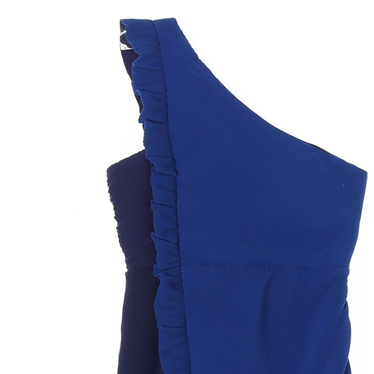 산드로 블루 원 숄더 오프숄더 미니 러플 칵테일 드레스 이미지 2