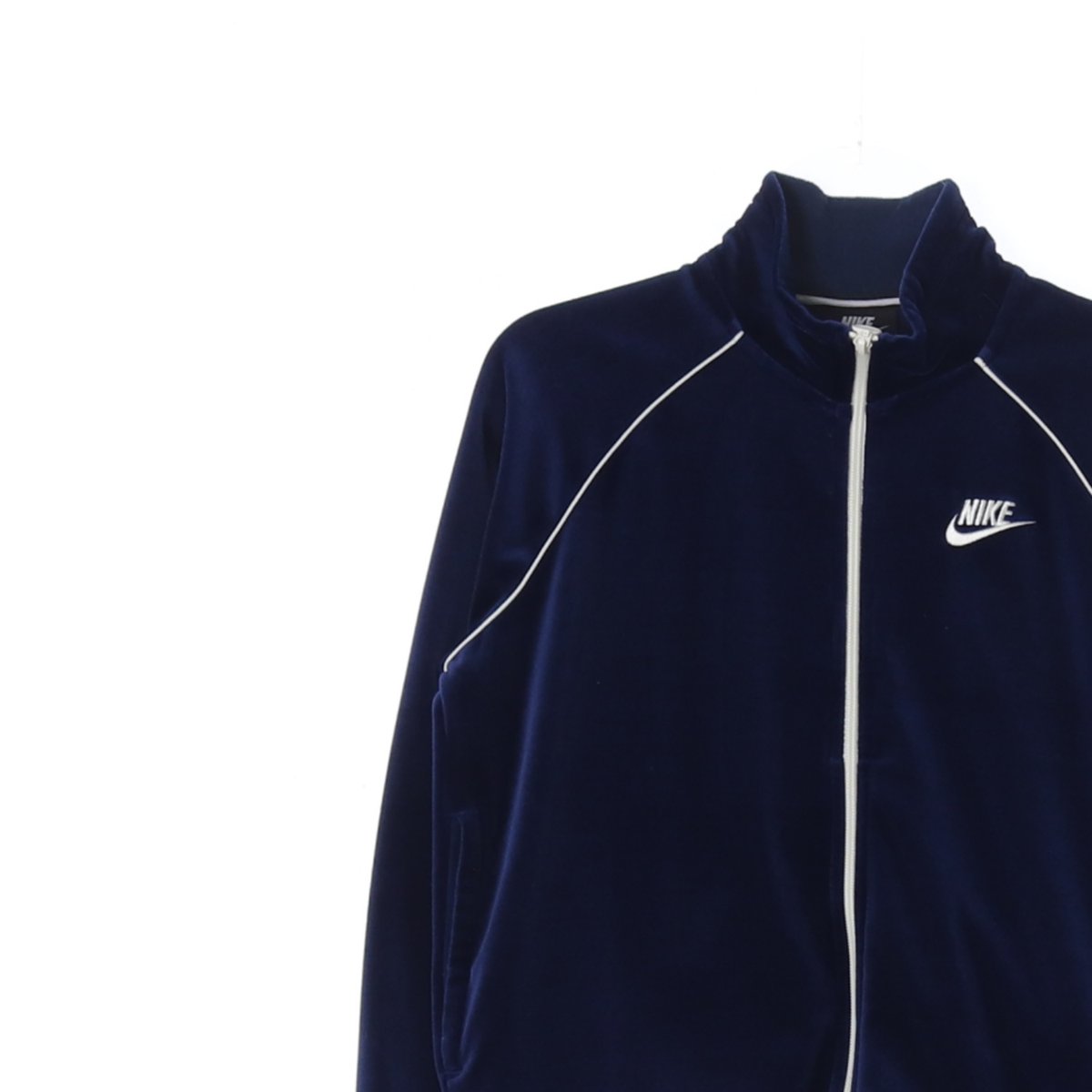 나이키 네이비 벨벳 크롭 집업재킷 이미지 2