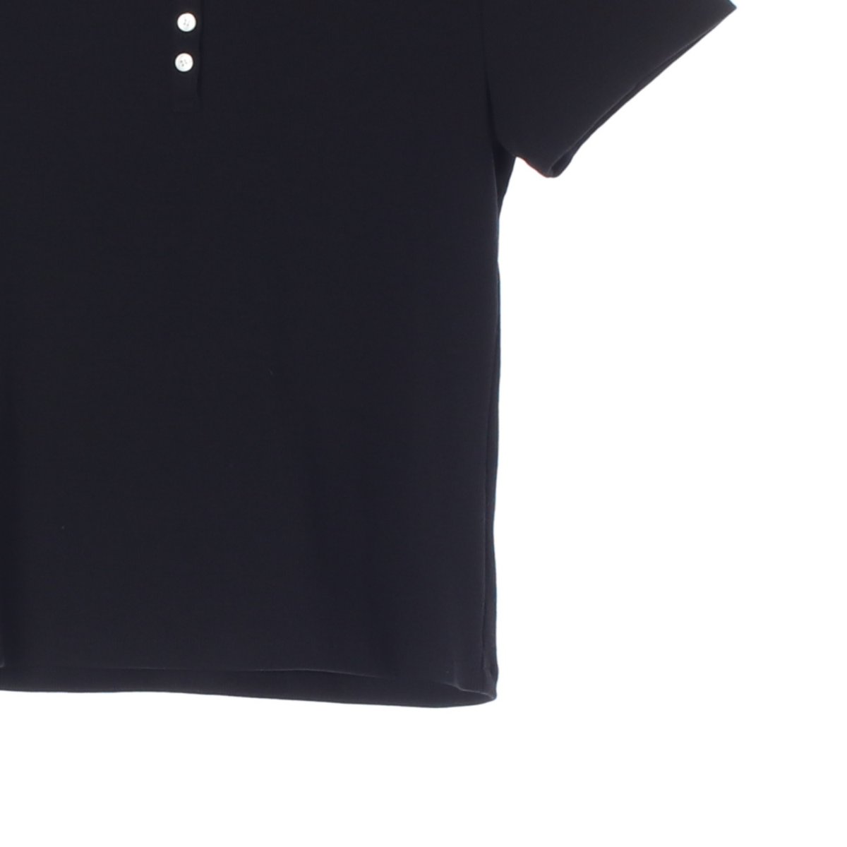 던스트 블랙 U넥 아일릿 반팔 티셔츠 이미지 3