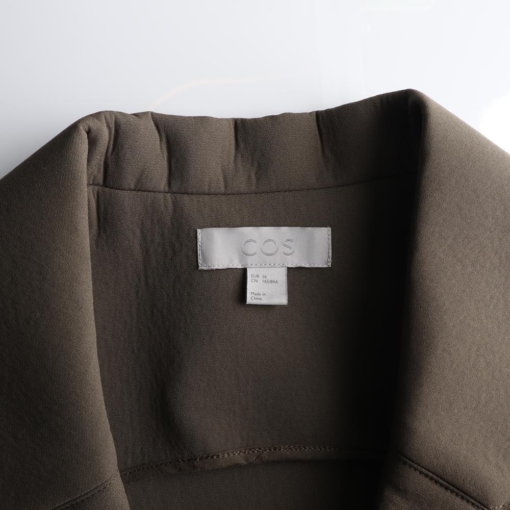 코스 카키 테일러드 조끼 재킷 롱 베스트 이미지 5