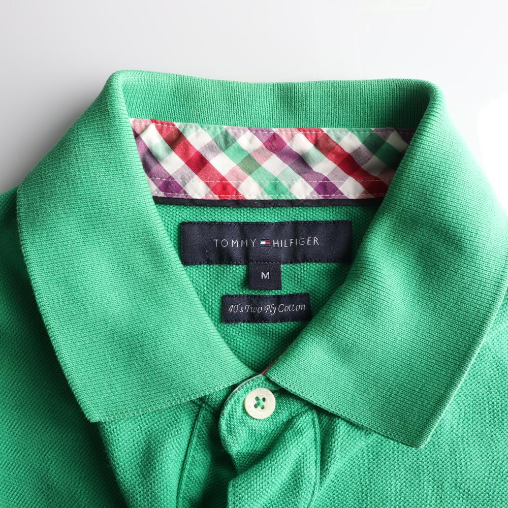 타미힐피거 그린 반팔 로고 폴로 카라 티셔츠 이미지 5