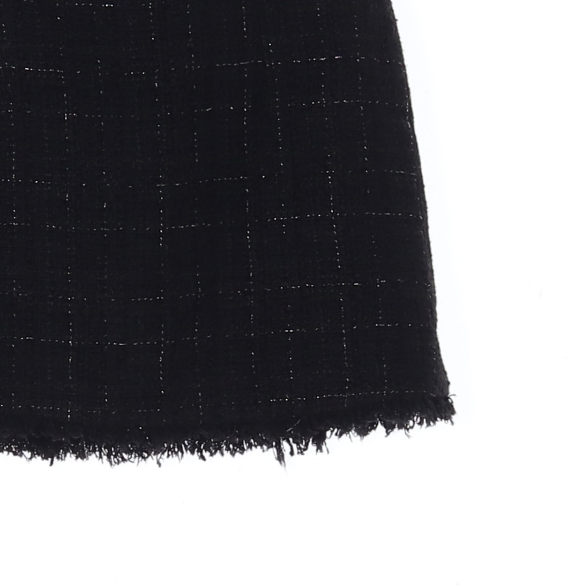 지컷 블랙 트위드 미니 스커트 이미지 3