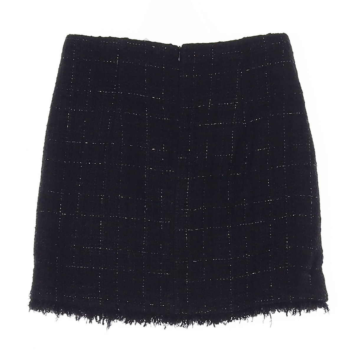 지컷 블랙 트위드 미니 스커트 이미지 4