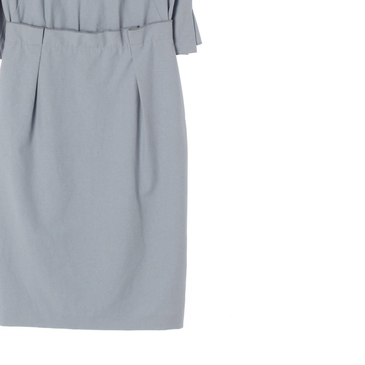 마인 블루그레이 모크넥 반팔 정장 원피스 이미지 3