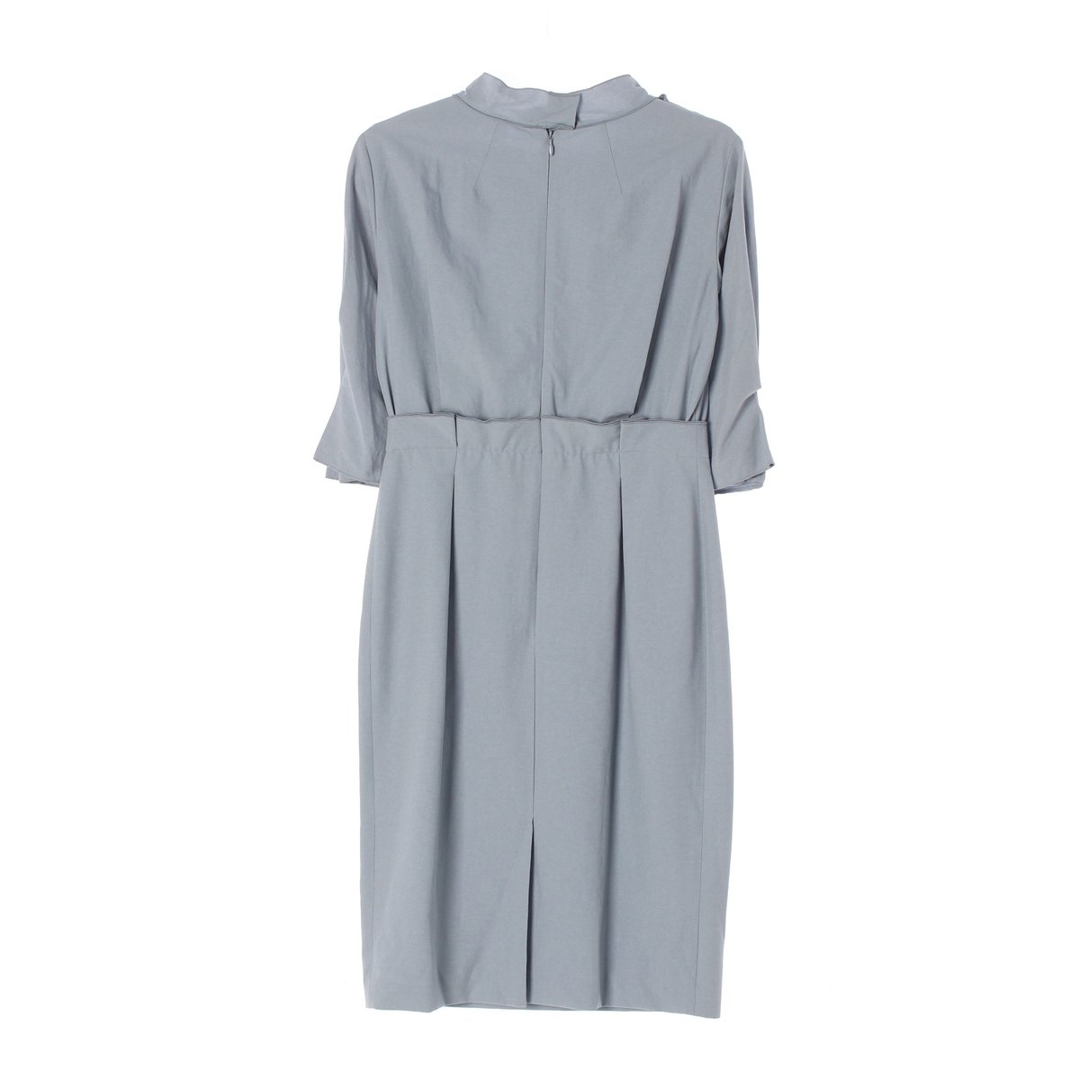 마인 블루그레이 모크넥 반팔 정장 원피스 이미지 4