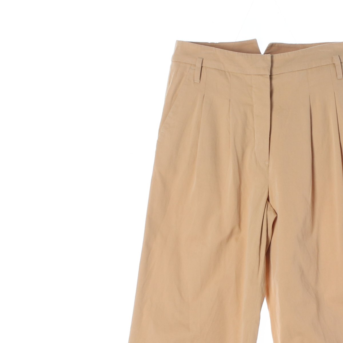 스포트막스 베이지 투핀턱 와이드 치노 팬츠 이미지 2