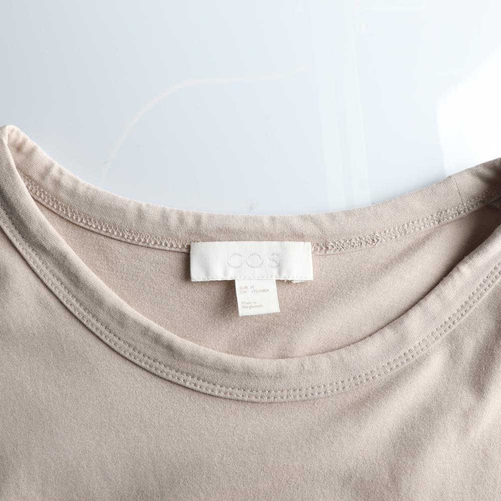 코스 베이지 기본 베이직 반팔 티셔츠 이미지 5