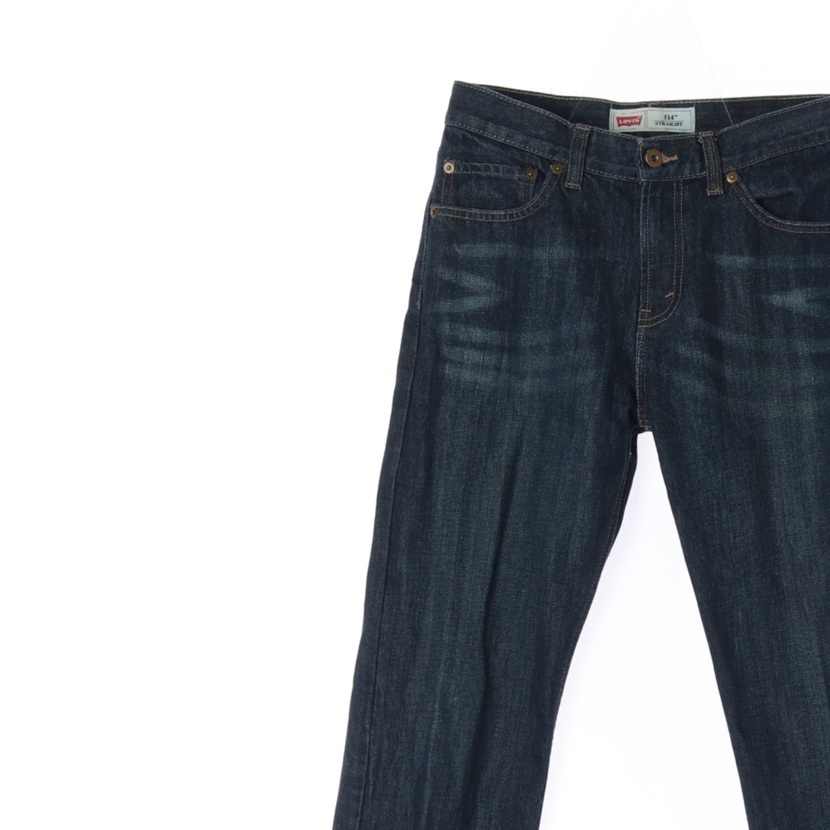 리바이스514 스트레이트핏 진청 워싱 데님 청바지 이미지 2