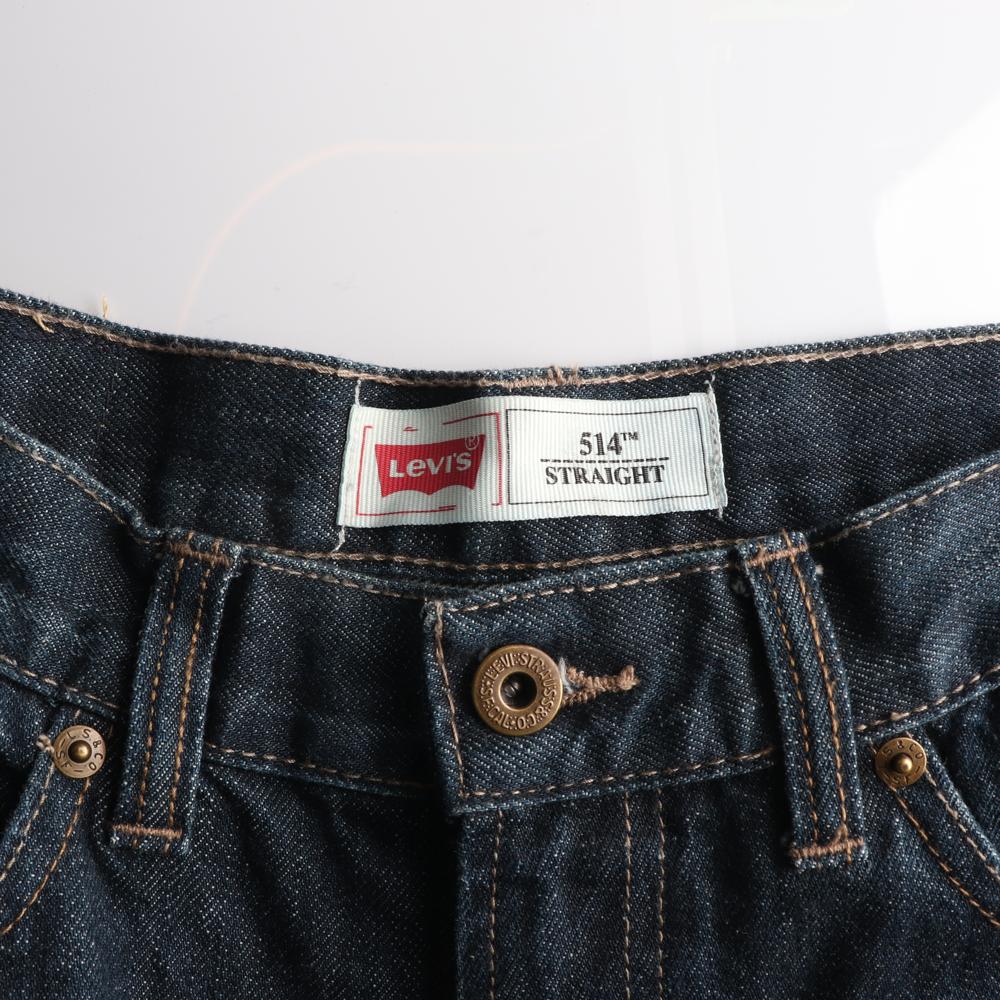 리바이스514 스트레이트핏 진청 워싱 데님 청바지 이미지 5