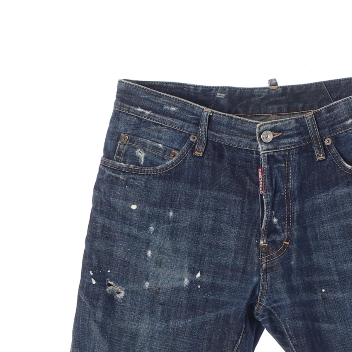 디스퀘어드2 페인팅 롤업 데님 쇼츠 청반바지 이미지 2