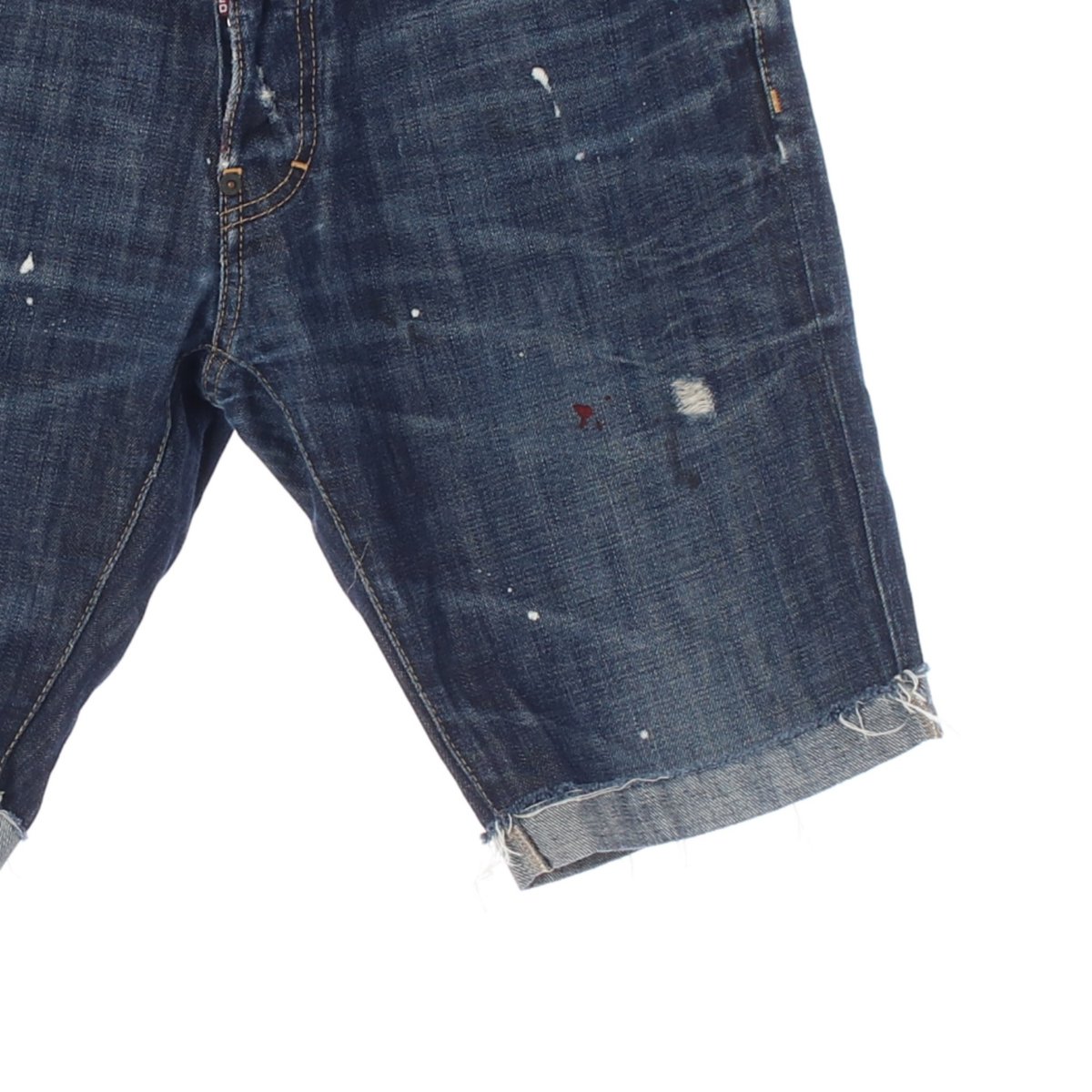 디스퀘어드2 페인팅 롤업 데님 쇼츠 청반바지 이미지 3