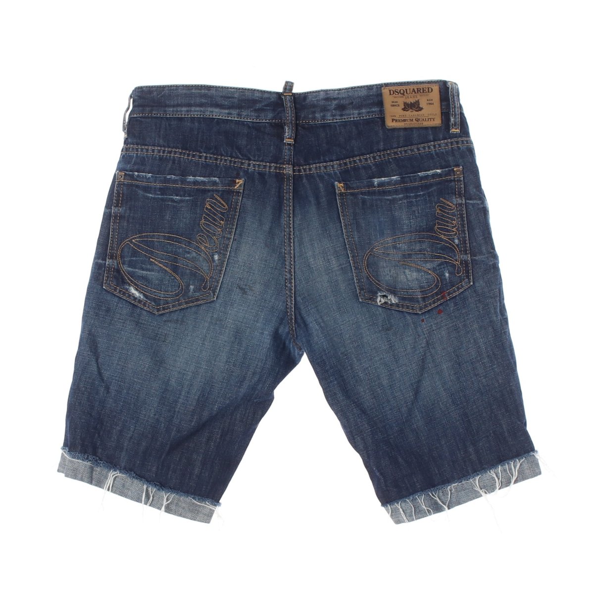디스퀘어드2 페인팅 롤업 데님 쇼츠 청반바지 이미지 4