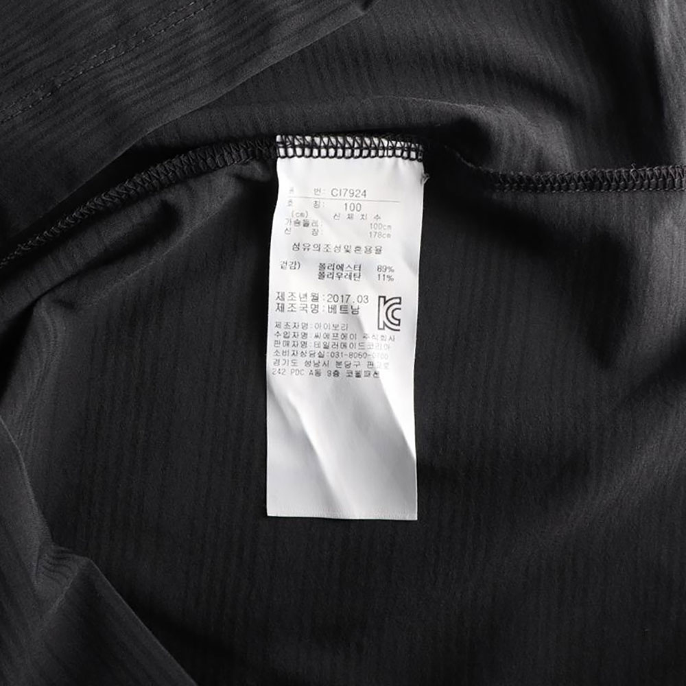 아디다스 골프 블랙 스트라이프 반팔 기능성 티셔츠 이미지 6