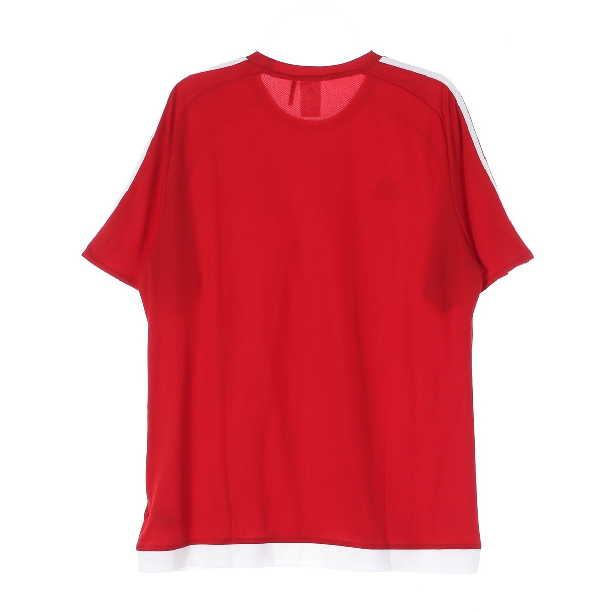 아디다스 레드 삼선 스포츠 반팔 티셔츠 이미지 4