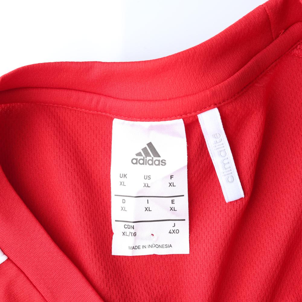 아디다스 레드 삼선 스포츠 반팔 티셔츠 이미지 5