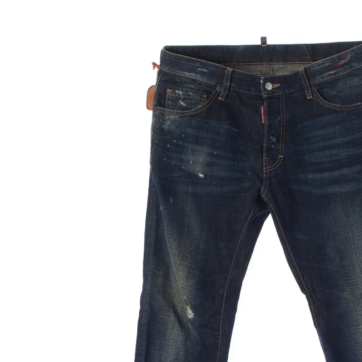 디스퀘어드2 진청 워싱 페인팅 데님 청바지 이미지 2