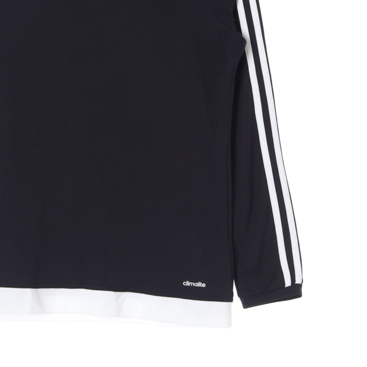 아디다스 블랙화이트 삼선 라운드 긴팔 티셔츠 이미지 3