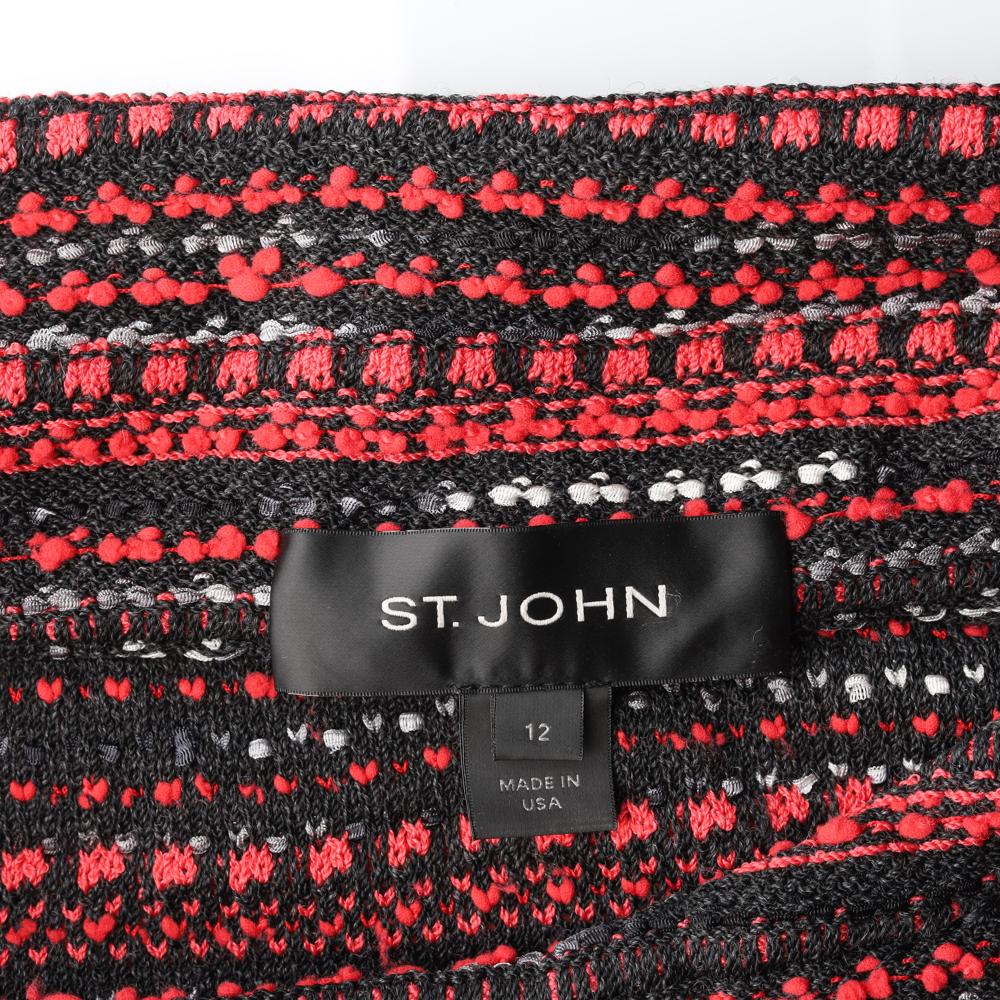 센존 레드 블랙 울 니트 롱 가디건 코트 이미지 5