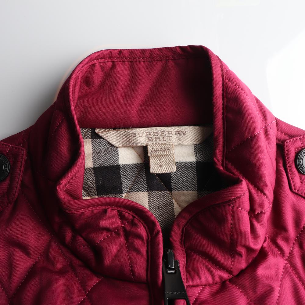 버버리 와인 퀼팅 경량 패딩 재킷 이미지 6