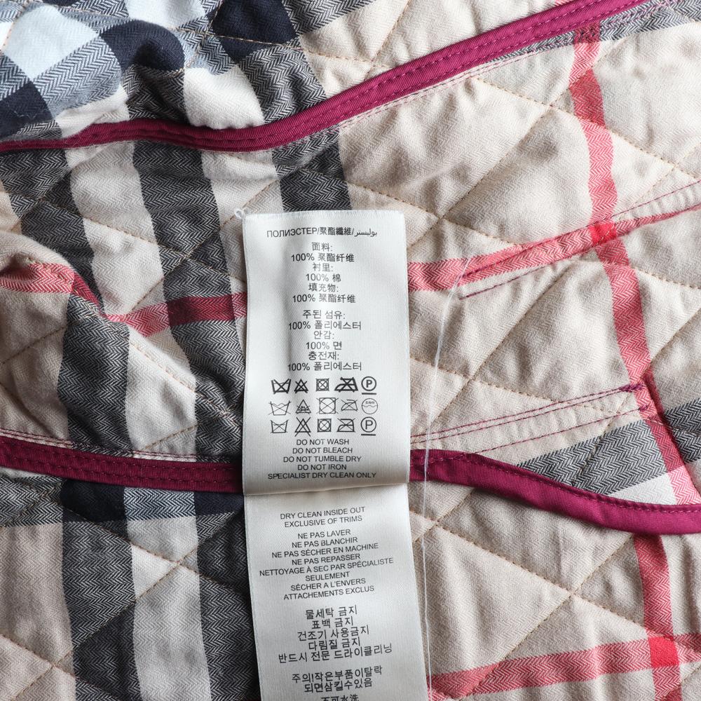 버버리 와인 퀼팅 경량 패딩 재킷 이미지 7