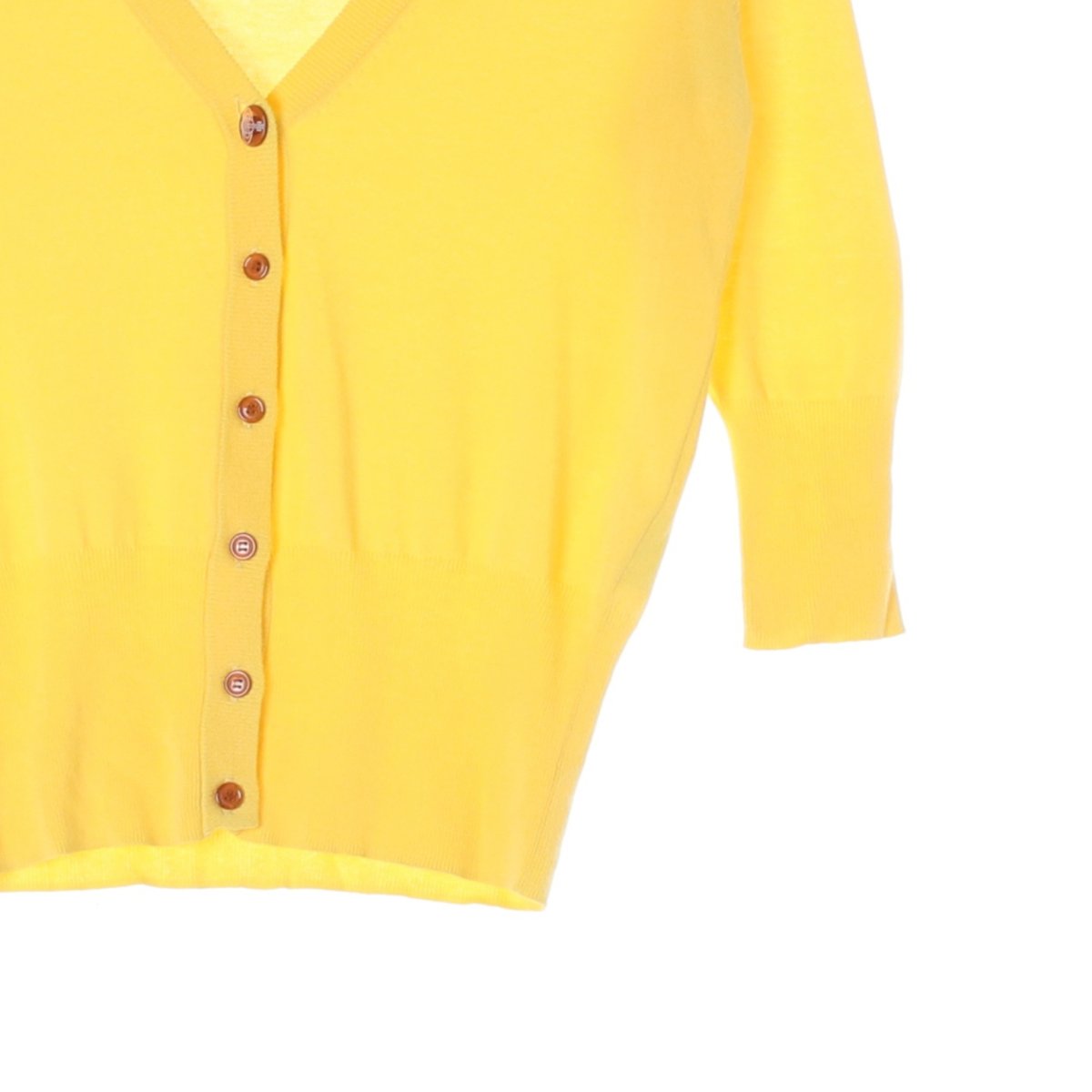 비비안 웨스트우드 레드라밸 옐로우 7부 소매 가디건 이미지 3