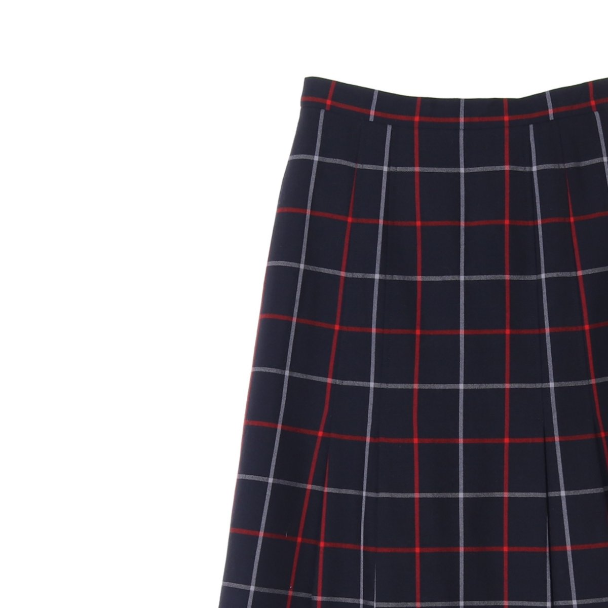 버버리 체크 롱 플리츠 스커트 이미지 2