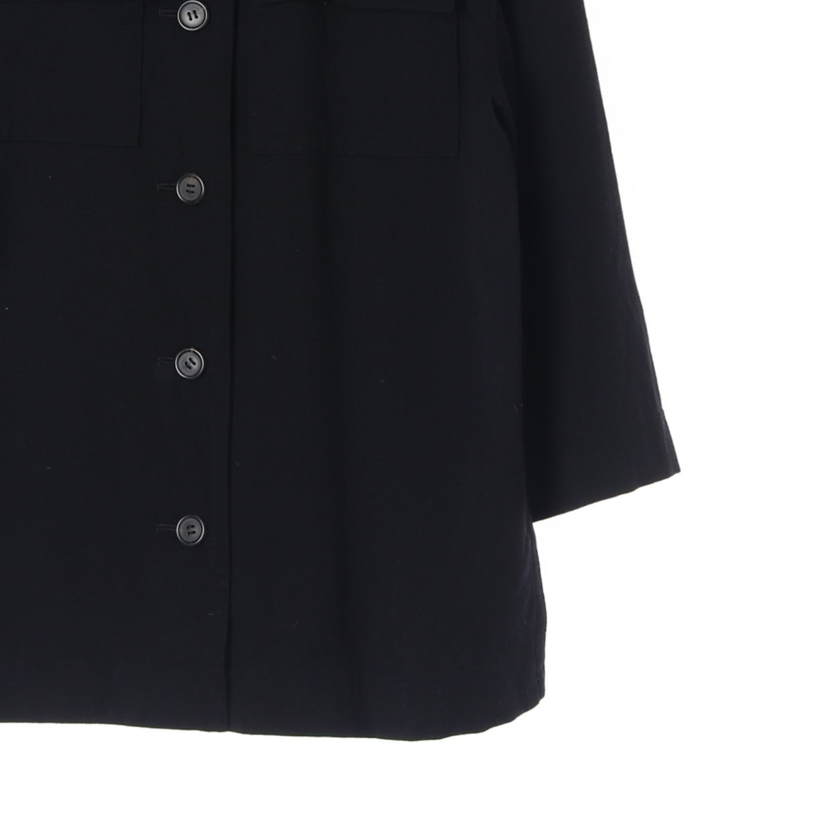 지방시 울98% 블랙 노카라 포켓 재킷 이미지 3