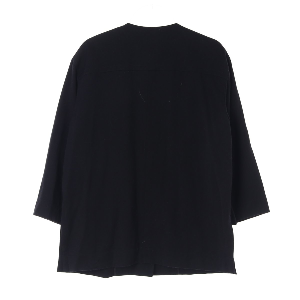 지방시 울98% 블랙 노카라 포켓 재킷 이미지 4