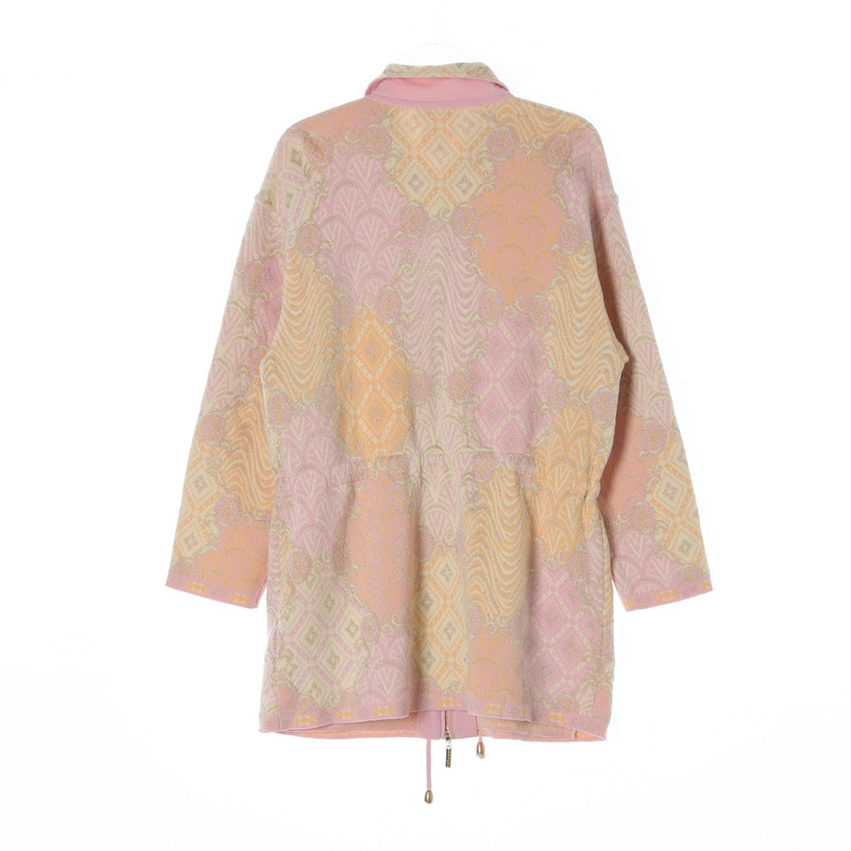 에스카다 울캐시미어85% 핑크 패턴 니트 집업재킷 가디건 이미지 4