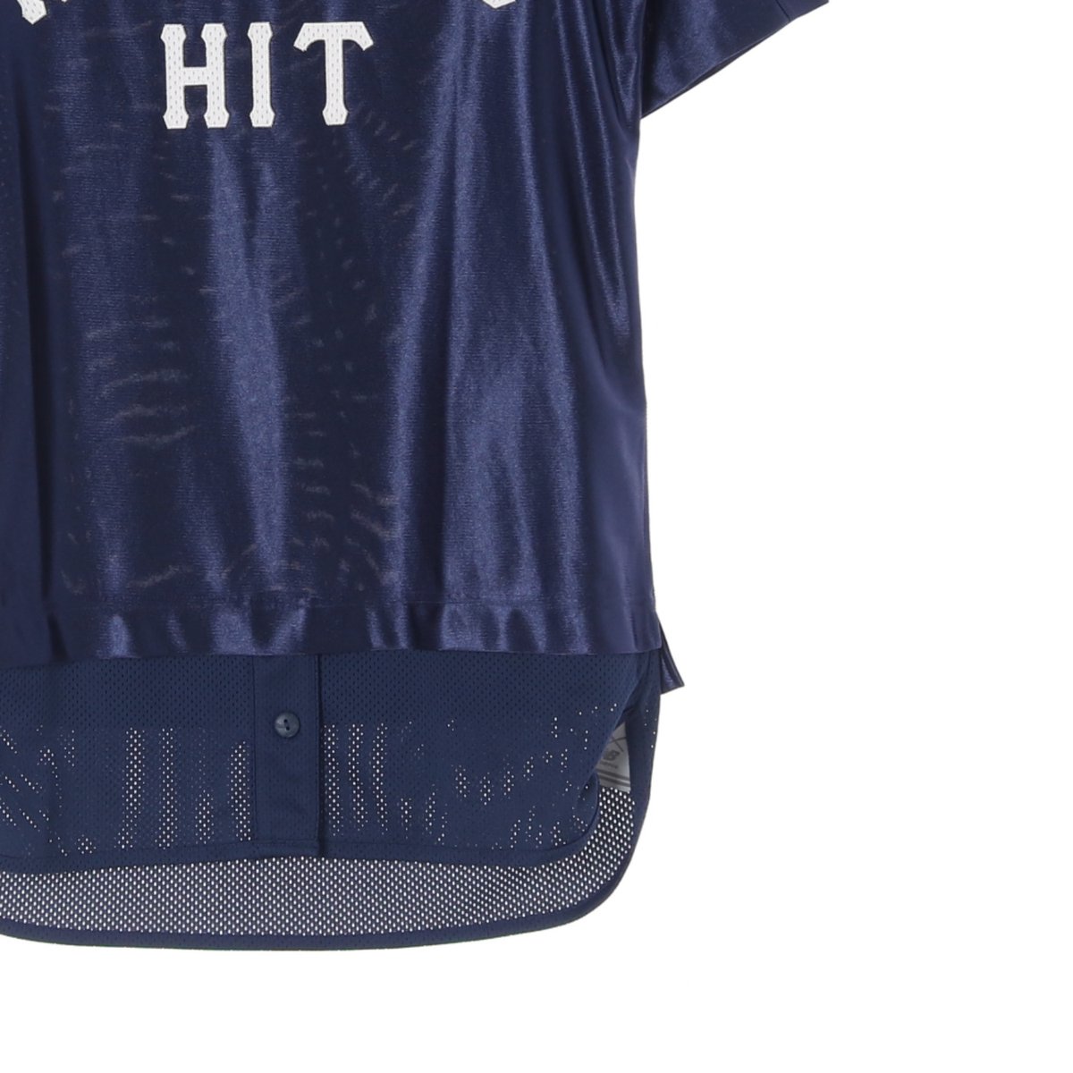 뉴발란스 네이비 레이어드 유광 져지 반팔 티셔츠 이미지 3