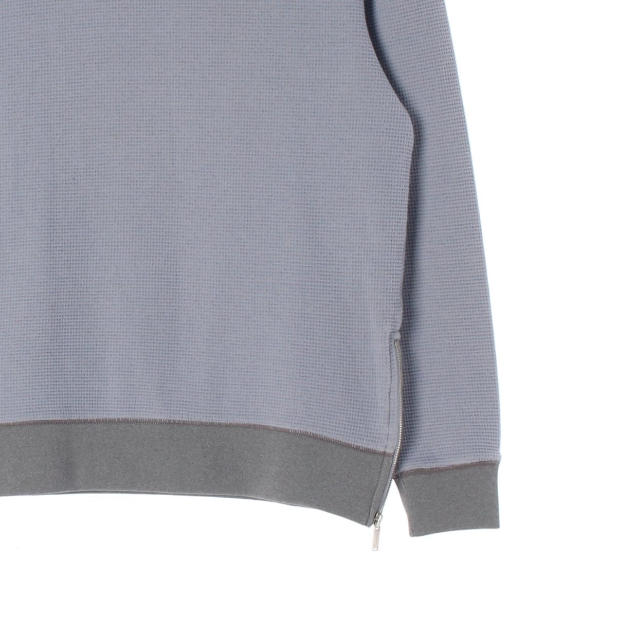 커스텀멜로우 집업 와플 블루그레이 맨투맨 스웨트셔츠 이미지 3