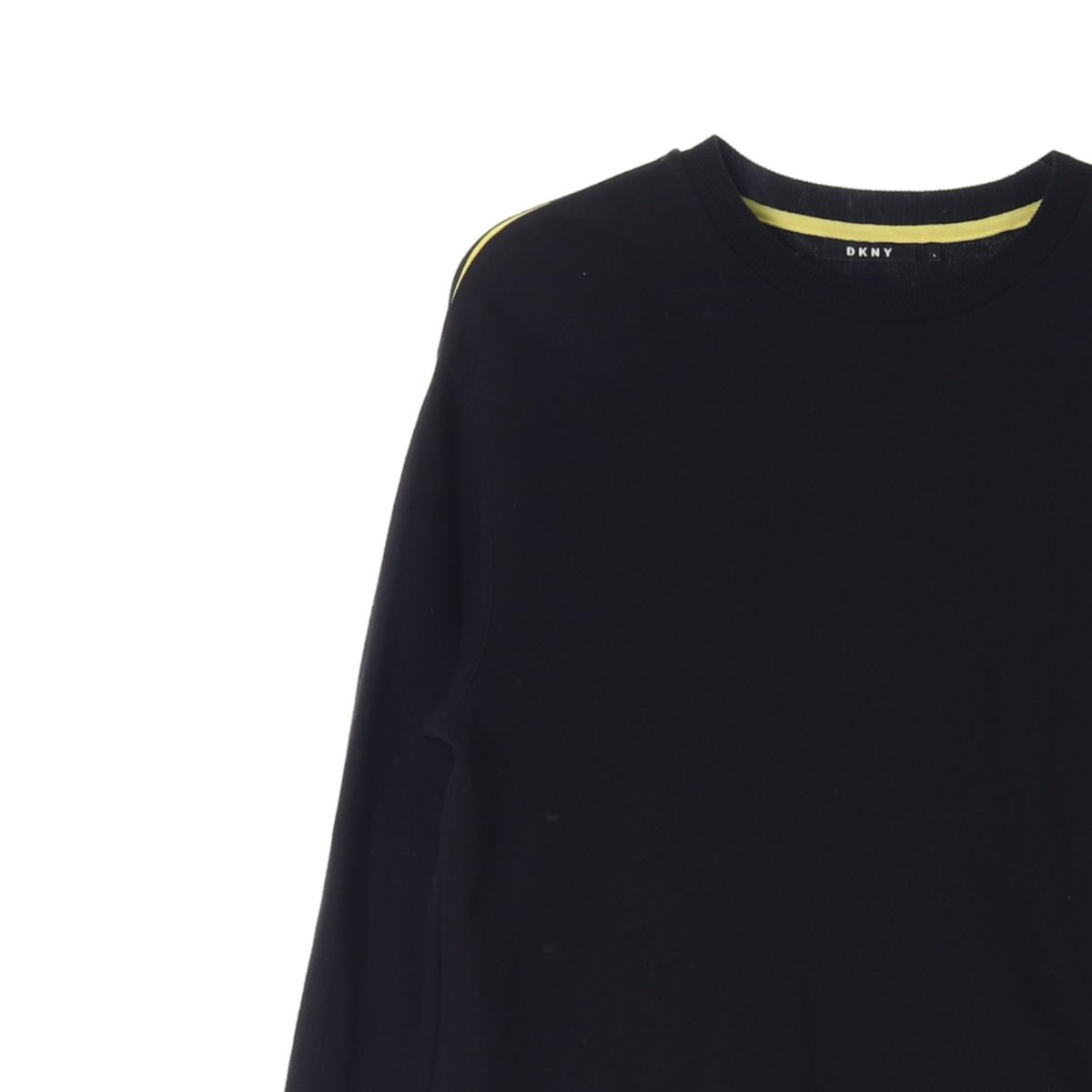 DKNY디케이엔와이 블랙 옐로우 스티치 맨투맨 스웨트셔츠 이미지 2