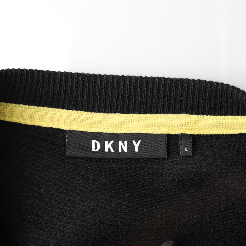 DKNY디케이엔와이 블랙 옐로우 스티치 맨투맨 스웨트셔츠 이미지 5