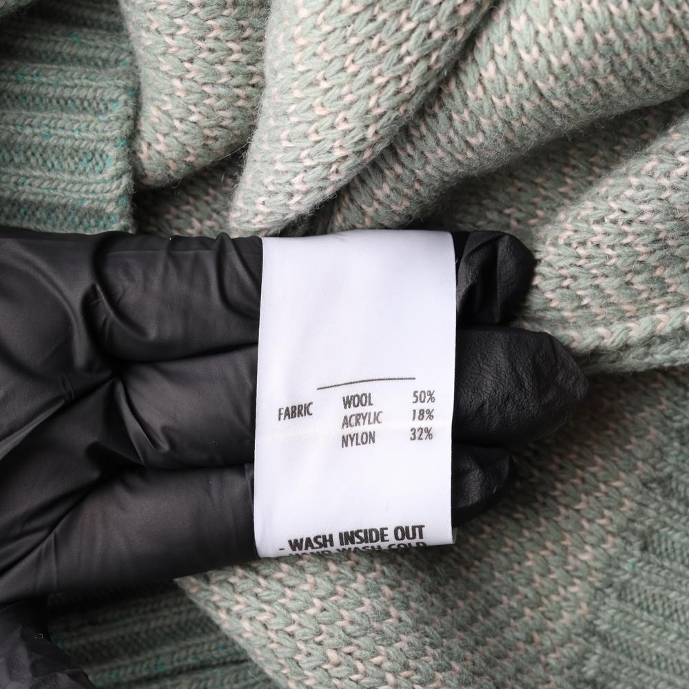 아조바이아조 슬로건 그린 울블랜드 니트 스웨터 이미지 6