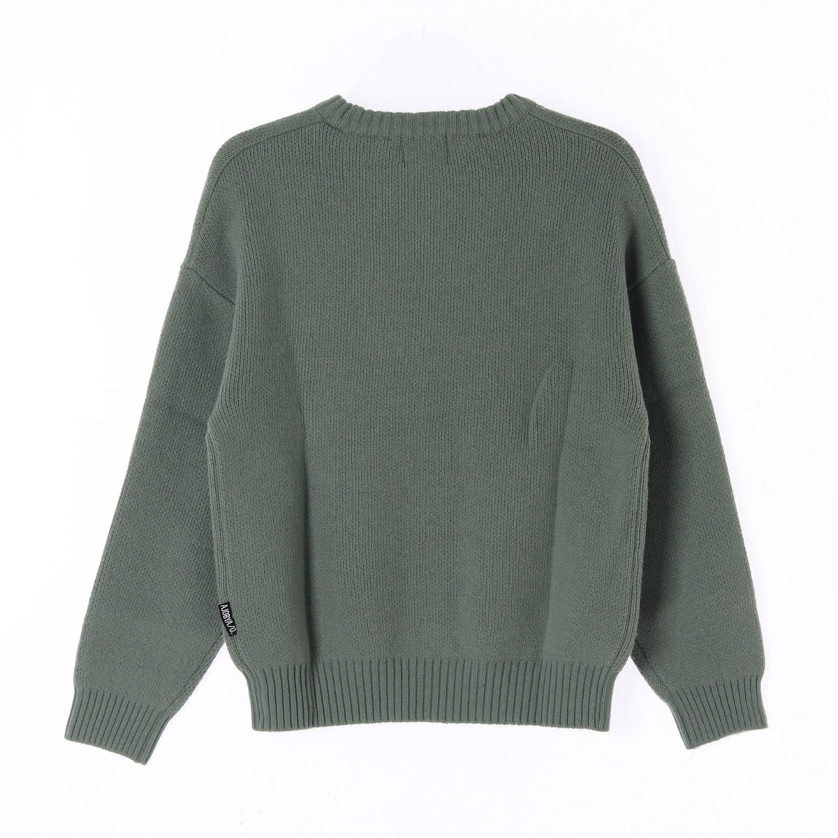 아조바이아조 그린 슬로건 울 니트 스웨터 이미지 4