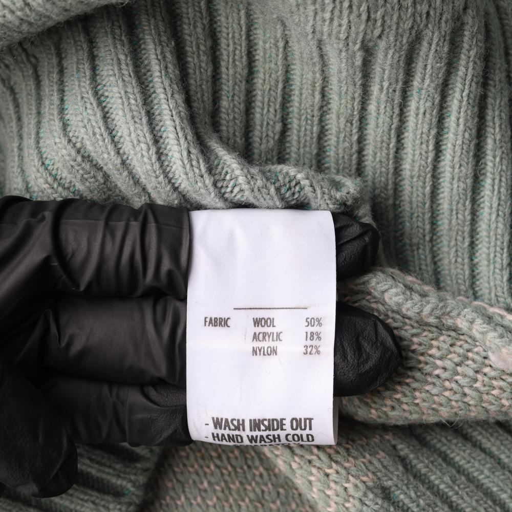 아조바이아조 그린 슬로건 울 니트 스웨터 이미지 6