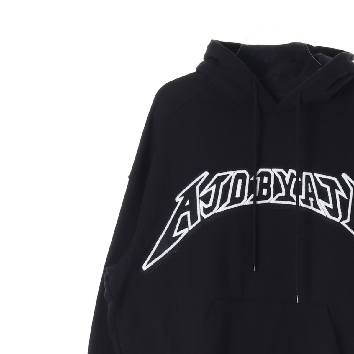 아조바이아조 블랙 로고 오버사이즈 후드 티셔츠 이미지 2