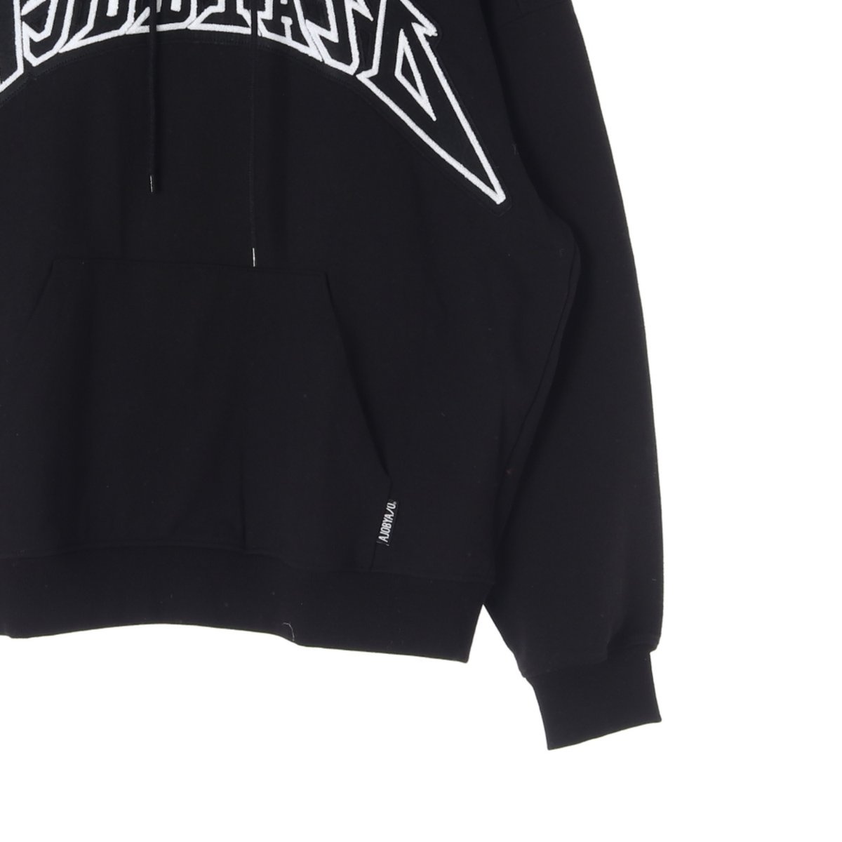 아조바이아조 블랙 로고 오버사이즈 후드 티셔츠 이미지 3