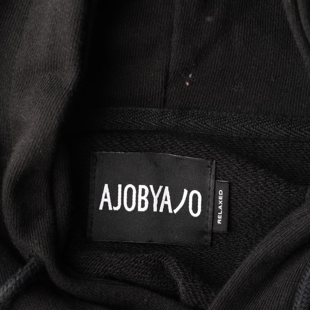 아조바이아조 블랙 로고 오버사이즈 후드 티셔츠 이미지 5