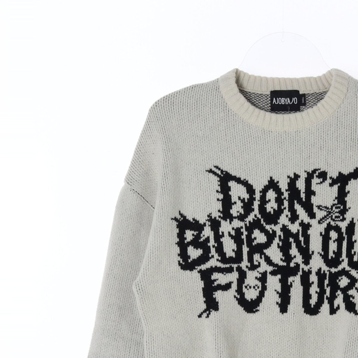 (새상품) 아조바이아조 화이트 슬로건 울니트 스웨터 이미지 2