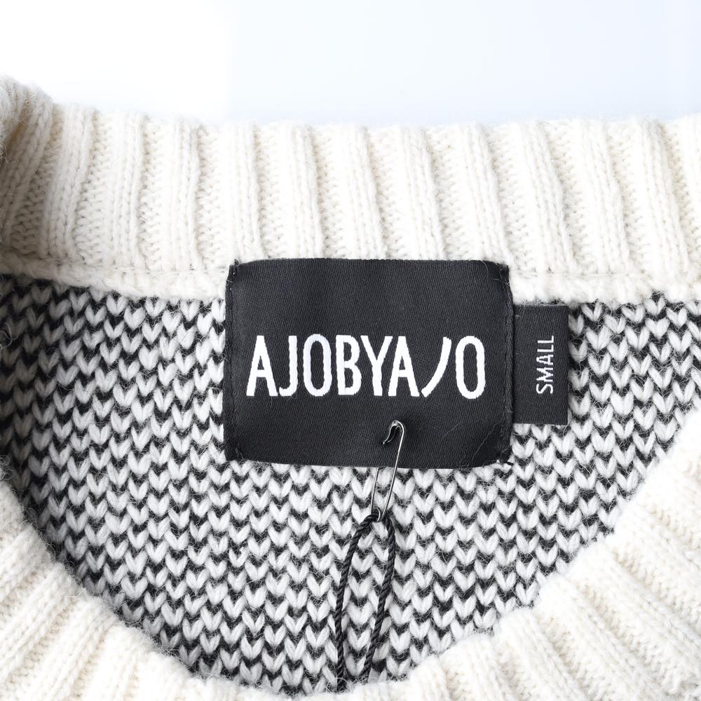 (새상품) 아조바이아조 화이트 슬로건 울니트 스웨터 이미지 5