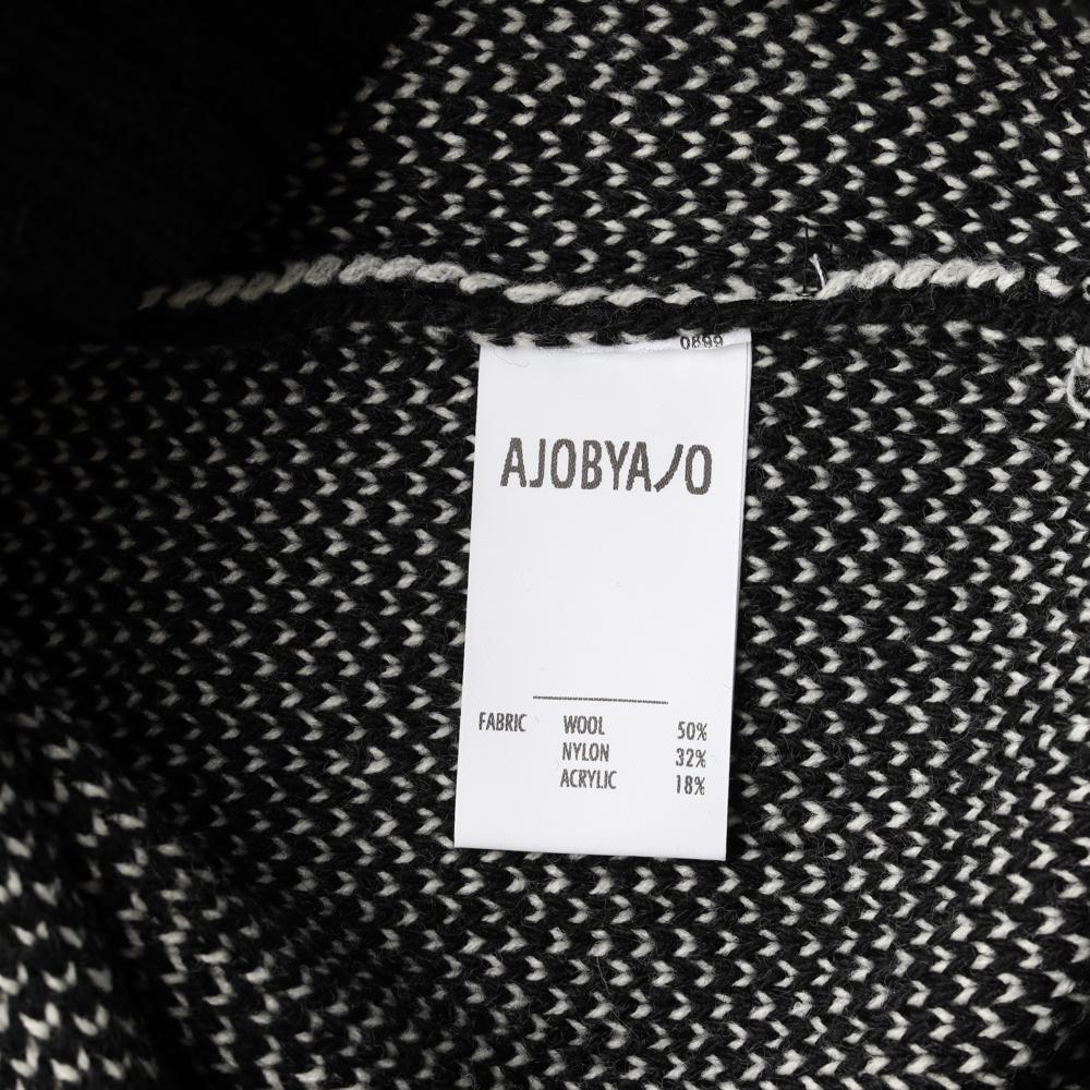 아조바이아조 블랙 슬로건 울 니트 스웨터 이미지 6